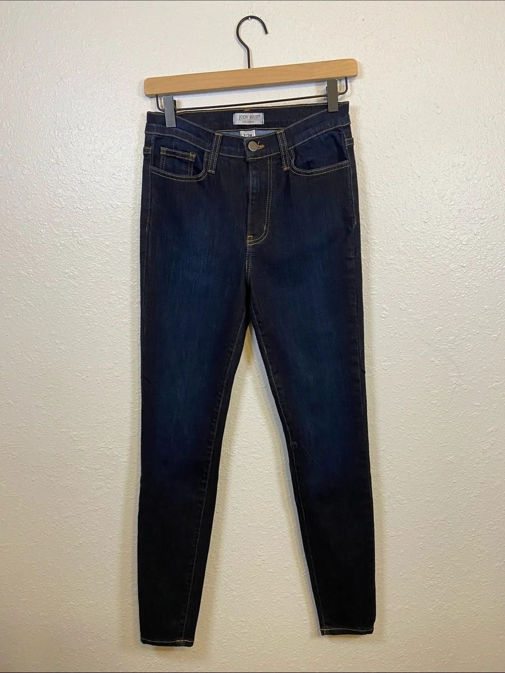 Judy Blue Dark Wash High Waist Ankle Skinny Classic Chic Clean Look Jeans 7 / 28